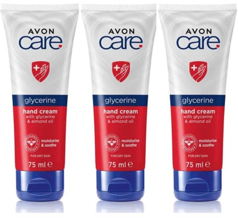 3 x Avon Care Nurturing Glycerine Hand Cream 75ml each