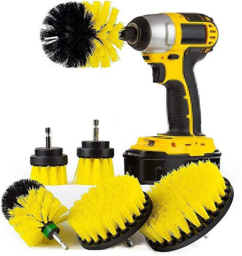 Kit de Nettoyage pour perceuse Brosse électrique Brosse pour Toilettes nettoyant pour Douche de Salle de Bains nettoyant pour Joints Brosse à récurer