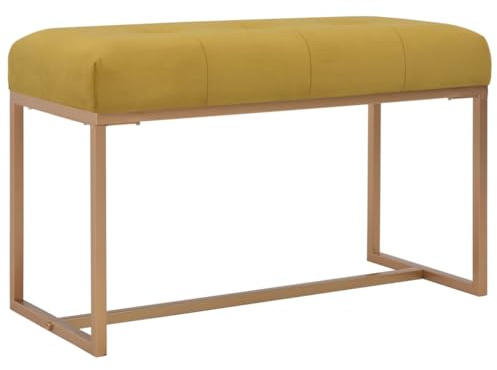 vidaXL Bank 80 cm Senfgelb Samt