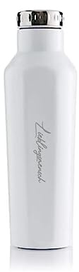 BOHORIA® Premium Isolierte Edelstahl Trink-Flasche 500ml mit Gravur – Thermo-Flasche – Wasserflasche – personalisierte Geschenkidee - Flasche für Arbeit, Schule, Sport, Reisen (Flask White)