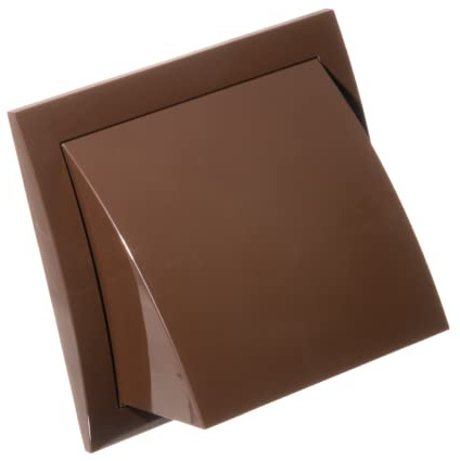 Ø 100mm Grille de Ventilation avec Protection contre la Pluie et le Vent - Grille D'aération avec Clapet Anti-retour - Plastique ABS Brun