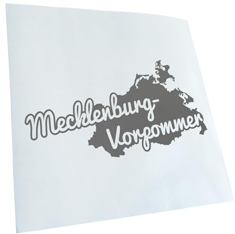 Kiwistar - Autoaufkleber - Mecklenburg-Vorpommer Herkunft - Schwarz - 19x10cm - Aufkleber Auto, Laptop, Fahrrad, LKW, Motorrad mehrfarbig JDM Decal Racing