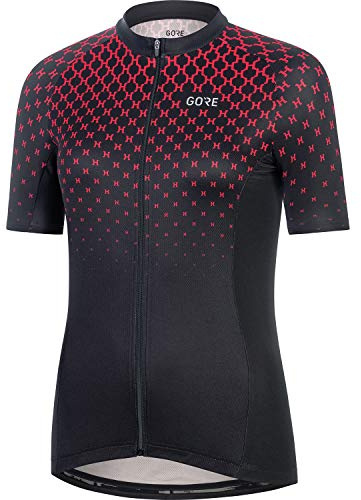 GORE WEAR Damen Fahrrad-Trikot Hakka, 36, Schwarz/Pink