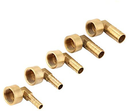 Pangyoo PYouo-Messing Schlauchverbinder G1 / 2-Zoll-Innengewinde Messing Elbow Schlauchkupplung Kupplungsstecker Joint Adapter Fitting Dickes Material (Size : 12mm)