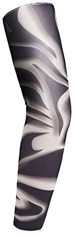 Uteruik Funda de Tatuaje Temporal Falsa para Mangas de protección UV para Brazos, Medias Unisex de protección Solar de refrigeración, 1 par (#C)