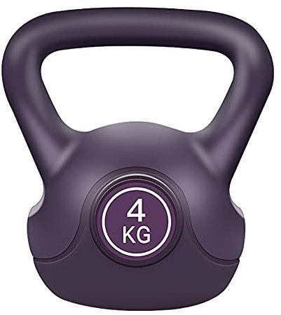 Cfty Kettlebell Polypropylen Home Fitnessgeräte Gewicht Training Tragbare Kettlebell 2kg 4kg 6kg 8kg Muskelausbildung (Grün, Lila, Grau, Rosa)(4kg)