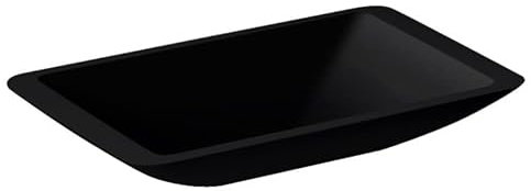StoneArt Waschbecken Mineralguss Aufsatzwaschbecken Waschtisch Handwaschbecken Waschschale für Bad und GÄSTE WC LC118 59x34cm schwarz matt