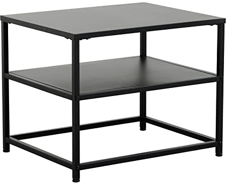 riess-ambiente.de Industrial Beistelltisch DURA Steel 50cm schwarz Metall mit Ablagefach