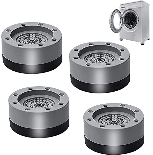4 Stück Anti Vibration Waschmaschine Fußpolster, Waschmaschine Füße, Waschmaschinen-Unterlage, Waschmaschine Fußpolster Schwingungsdämpfer, für Waschmaschine & Trockner Rutschfeste(3,5cm)