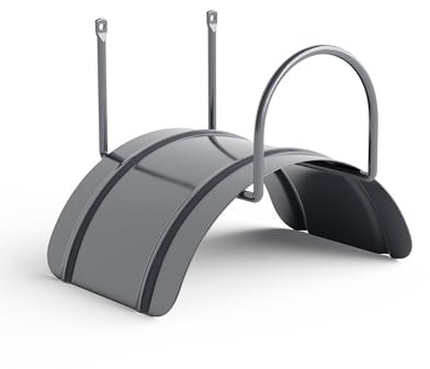 Livlig53 LIVLIG portagomma a parete, portagomma da giardino in acciaio, portagomma per tubi da giardino da 1/2” fino a 30m, colore: Antracite/Nero