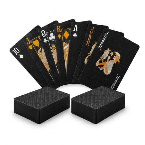 Pokerkarten Plastik, wasserfest, Premium Spielkarten für Poker & Game Night | Wasserdicht, langlebig, flexibel, waschbar, reißfest, lichtbeständig, starr, leicht, nicht klebrig