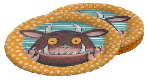Party Factory 'Le Gruffalo Lot de 8 assiettes jetables en carton, multicolores, Ø 23 cm, pour anniversaire d'enfant, fête à thème
