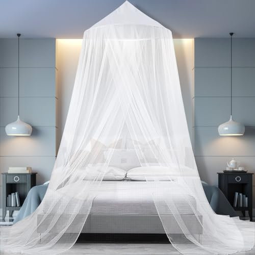 Atuoxing Tenda Zanzariera, Zanzariera Letto Matrimoniale, Zanzariera Letto, Zanzariera Universale a Cupola per Anti Zanzara Insetti e Polvere, Famiglia Usati Zanzariera