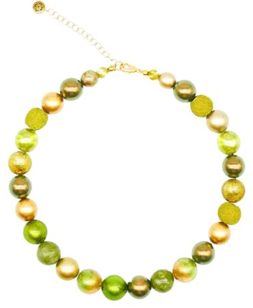 Feliss Perlenkette Halskette Damen Handmade 45 cm Statement Kette | Ketten aus Perlen Choker Halsband aesthetic Necklace Schmuck Beads Perlenkette für Frauen