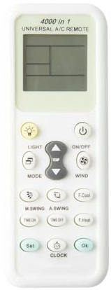 Mando a Distancia Universal para Aire Acondicionado: controla tu Clima con Facilidad y Comodidad. Compatible con diversas Marcas, es la solución Ideal para un hogar