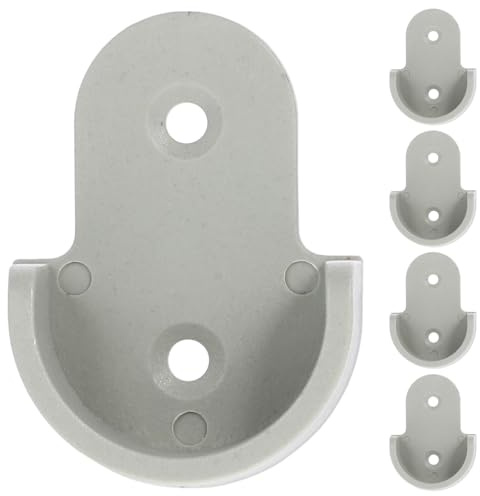 MAGICLULU Plastic Closet Rod End Supports 25Mm Wardrobe Pole Brackets 30 Pack for Clothes Rail and Shower Curtain Rod Easy Installation Home Use