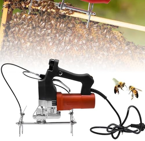 Lnlscle Handgehaltener Elektrischer Bienenschüttler, Handgehaltener Bienenschüttler Mit Speziellem Kartennestclip, Bee Hive King Box Imkereiausrüstung, Elektrischer Bienenentferner Für Imker