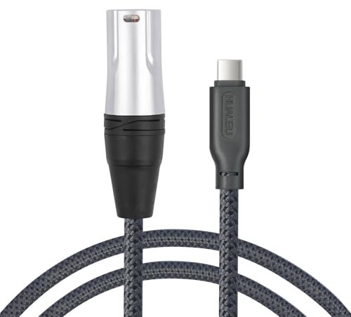 HUALEU USB C to XLR Male Output Audio Cable,USB C to Mixer Speakers XLR Male Cable,USB Type-C 24Bit/96Khz Digital Audio Cable for Mixers,Speakers,amplifiers 10FT