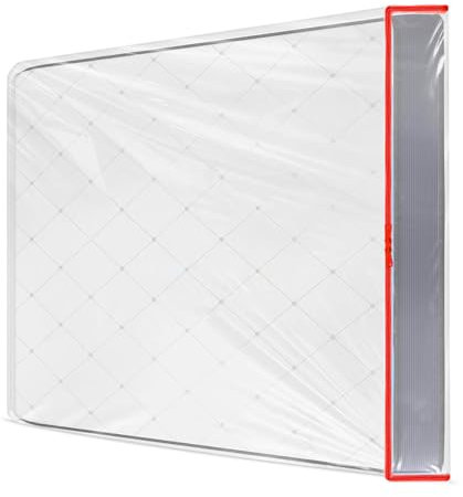 Funda de colchón de plástico 90 x 200 cm, protector de colchón con cremallera ancha, impermeable y resistente a desgarros, para almacenamiento, mudanzas, reutilizable (grosor 30 cm)