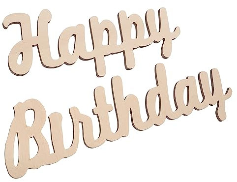 COLLBATH Geburtstagsdeko Buchstabentafel Holz Langlebig Party Dekoration Tischdeko Geburtstag Schmuck Requisiten Satz