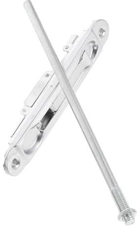 Verrou Coulissant Dissimulé pour Portes, Acier Inoxydable, Argenté | Double Verrou Haut et Bas, Installation Facile, pour Portes et Fenêtres, Usage Commercial, Quincaillerie Discrète