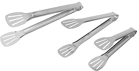 UKCOCO Lot De 3 Pinces à Barbecue En Acier Inoxydable Grosse Moyenne Petite Résistantes à La Chaleur Cuisine Familiale Fêtes Buffet