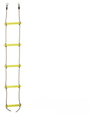 Bello Giardino - Scala a corda per bambini con 5 pioli di plastica – Divertimento di arrampicata per interni ed esterni – Torre di gioco per il parco giochi – Set torre da arrampicata – per strutture