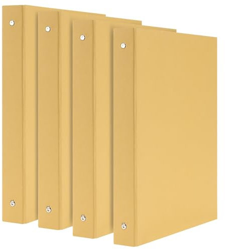 CHUENKUK Lot de 4 classeurs à anneaux A4 24,8 x 31,8 x 4 cm avec 30 inserts en carton A4 pour bureau