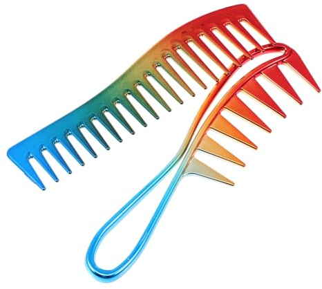 OATIPHO 2stücke Kunststoff Öl Haarkamm für Herren Friseurkamm mit Glanz Hitzebeständig und Bruchfest für Modische und Retro-frisuren