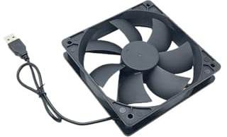 Ventilateur d'extraction USB 12 V à roulement à fluide, dimensions : 120 mm x 120 mm x 25 mm et 80 mm x 80 mm x 25 mm(8 cm)