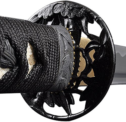 HMS Authentic Bamboo Katana Training Sword - Handmade Aluminum Alloy Unsharpened Blade, Decorative Functional Japanese Iaido Practice Sword for Martial Arts, Cosplay, Gifts & Collectors