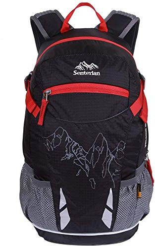 EGOGO 20L impermeable Mochila de Senderismo/Morral que acampa/Mochila viaje/Mochila Bicicleta/Mochila con la cubierta impermeable al aire libre Escalada Mochila para la escuela S2321 (Negro)