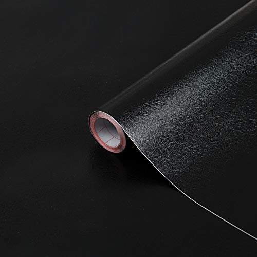 d-c-fix® Sticky Back Plastic (self adhesive vinly film) Black Leather 45cm x 1m (ORDER PER METRE) 200-1923
