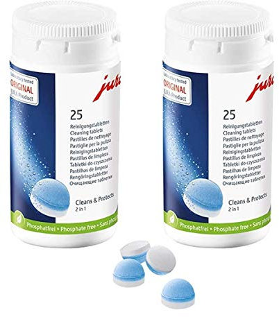 Jura 2-Phase Cleaning Tablets for Fully Automatic Coffee Machines, 50 Count