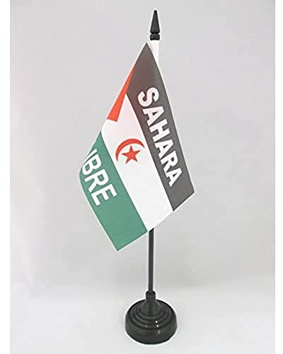 AZ FLAG Bordsflagga Free Sahrawi Arab Democratic Republic 15x10 cm Plastfot