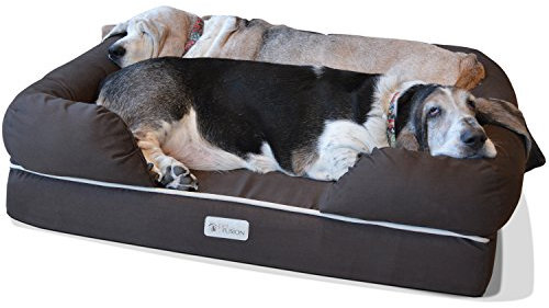 PetFusion Ultimate Dog Bed, Solid CertiPUR-US Orthopedic Memory Foam, Multiple Colors and Sizes, Medium Firmness Pillow, Waterproof Liner, Breathable Bed Cover, Cert. Skin Contact Safe, 3yr Warranty