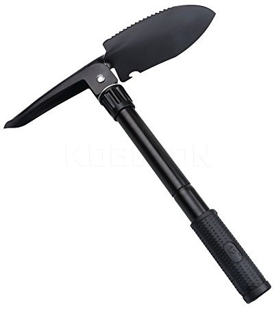 Schwarz Klappspaten Edelstahl Mini Military Spaten zu Dig Garten-Boden Sand im Multifunktions Werkzeug mit Tasche