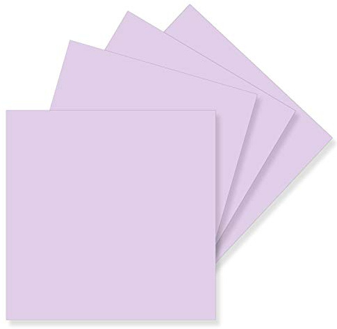 FarbenFroh by GUSTAV NEUSER 50 Einzel-Karten Quadratisch - 15 x 15 cm in Flieder - 240 g/m² - blanko Bastel-Karten, Postkarten, Bastelkarton in Ton-Papier Qualität