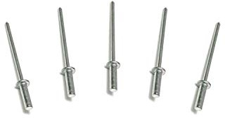 Metal Magery 100 Aluminum Closed End Pop Rivets 1/8 x 1/4 Grip Aluminum Mandrel Blind Rivets Dome Head 4-4 (0.188-0.250 Inch Grip) Qty 100