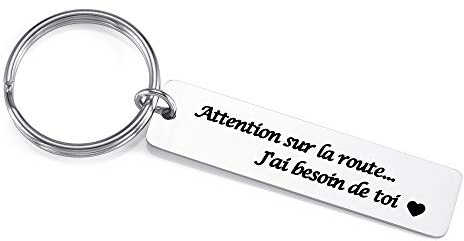 PiercingJak Schlüsselanhänger für Auto, personalisierbar, graviert, Liebespaar, Freundschaft, Schlüsselanhänger, Schlüsselband, Edelstahl, Geschenk für Damen und Herren, Valentinstag, Geburtstag