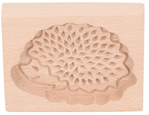 Simpatico Stampo per Biscotti, Tagliabiscotti in Legno di Faggio Intagliato, Stampo per Timbri a Pressione Facile da Sformare, Formine per Biscotti in Rilievo per Cottura Al Forno, Biscotti,(Riccio)