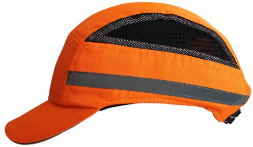 ViCap Aero Orange Anstoßkappe/Sicherheitskappe mit ABS-Schale & Warnschutz (Orange)