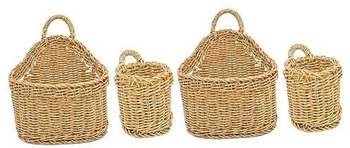 Cabilock 4pièces Panier Mural Pour Rangement De Fruits Et Légumes Corbeille Suspendue Avec Poignée Pour Cuisine Et Décoration Intérieure