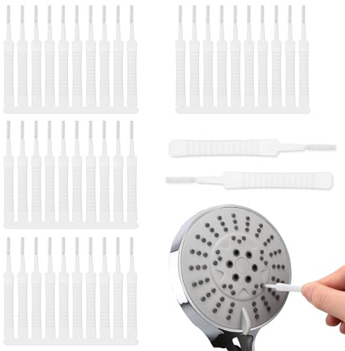 Lot de 40 mini brosses de nettoyage pour pommeau de douche multifonction pour petits trous et détails profonds