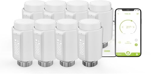 Qiumi Smart Zigbee-termostat kylarventil, programmerbar termostat, temperaturvärmare, TRV, Alexa, röststyrning