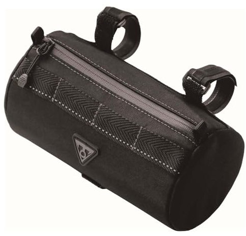 Topeak Tubular BarBag Slim Lenkertasche aus Polyester 600D in der Farbe Schwarz Volumen: 1,5 Liter Größe: 19x10 cm, 15000088