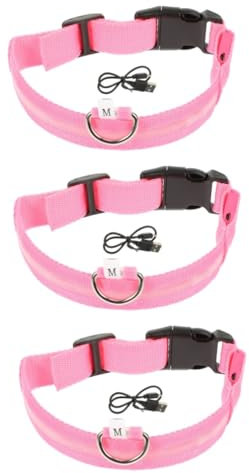 Sosoport 3sätze Pet Collar Für Nachtgebrauch Verstellbares Sicheres Für Hunde Und Aus Robustem Waschbarem Material Für Kleine Hunde Passform Für Komfort