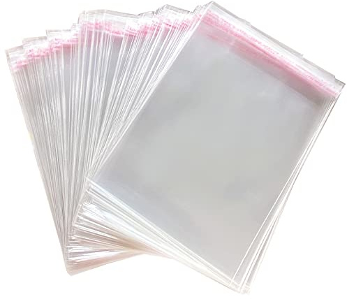 Zydiwo 400 Stück OPP Tütchen Selbstklebend Plastiktüten Cellophantüten Klein Flachbeutel Transparent Weihnachten Tüten Klar Zellophantüt (14 * 18cm)