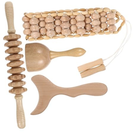 ORFOFE Holz Akupunkturstick Massagestab für Meridian Ausstreichen Gua-sha-brett Körper Massagen Instrument Langlebiges Massagegerät für Zuhause und Profi Gebrauch