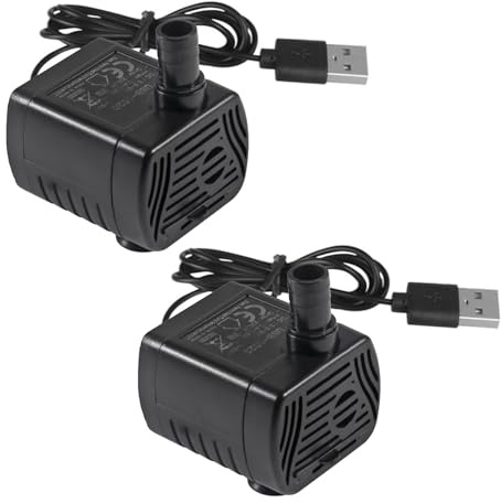 AEDIKO 2pcs Mini Water Pump USB for Aquarium Fountain Aquarium Garden Pond Circulation Pump